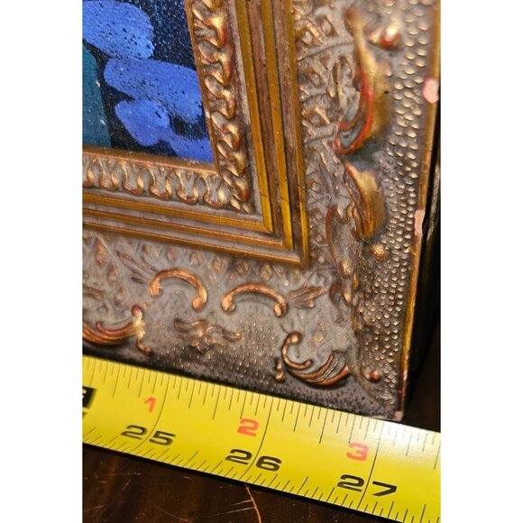 David Harrison Acrylic Floral Painting In Ornate Frame From Nordstrom Collection - Picture 8 of 13